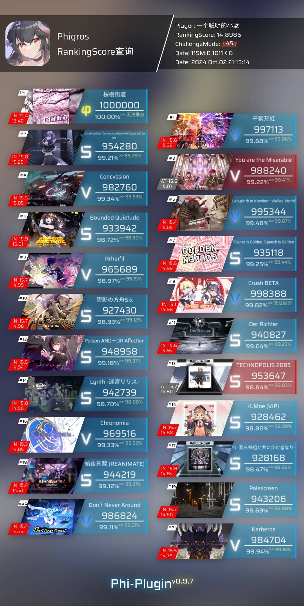 从萌新到16！记录我的Phigros成长之路 4