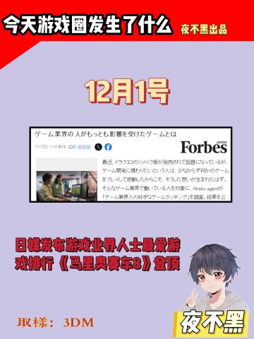 游戏业界人士游戏排行《马里奥赛车8》登顶