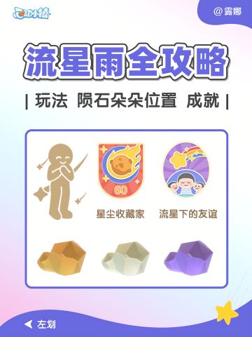 流星雨全攻略 朵朵位置 星陨位置 玩法 成就
