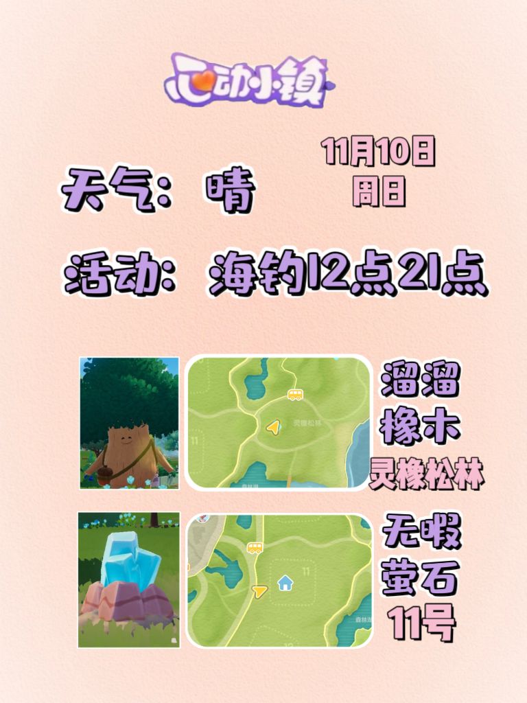 11月10日溜溜木萤石位置及活动摘要 2