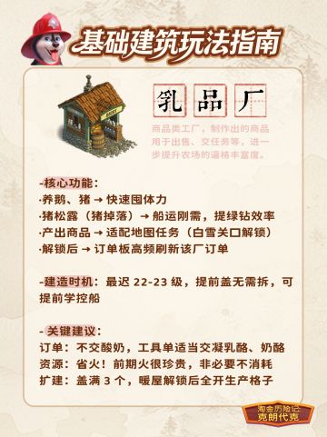 家园发展必备攻略 | 5大商品类工厂玩法指南