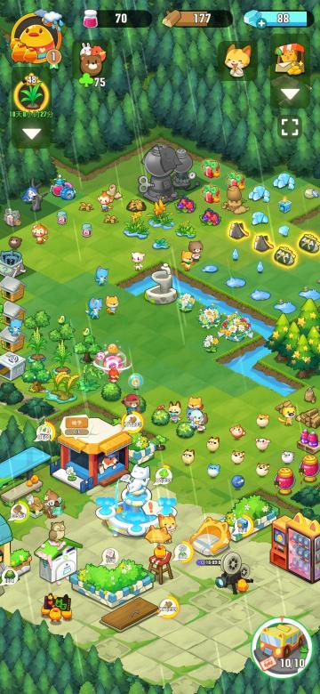 关于新人零氪的一些基础问题和玩法：
1.水池是可以点击的，一段时间后会，存储一些物品
2.交易屋（水池左上方）要随时关注，CD好了就可以兑换物品
3.车站牌（交易屋下方）也可以点击，旅行团玩法在这里
4.旅行团获得的某些物品是存在地下室里的（最右下方）
5.降落伞不定时送来基础物资（看广告）
6.天上飞的如果不想要，也不要浪费，先放在地上，然后卖掉
7.所有物品尽量分区摆放，避免混乱
8.自动采集