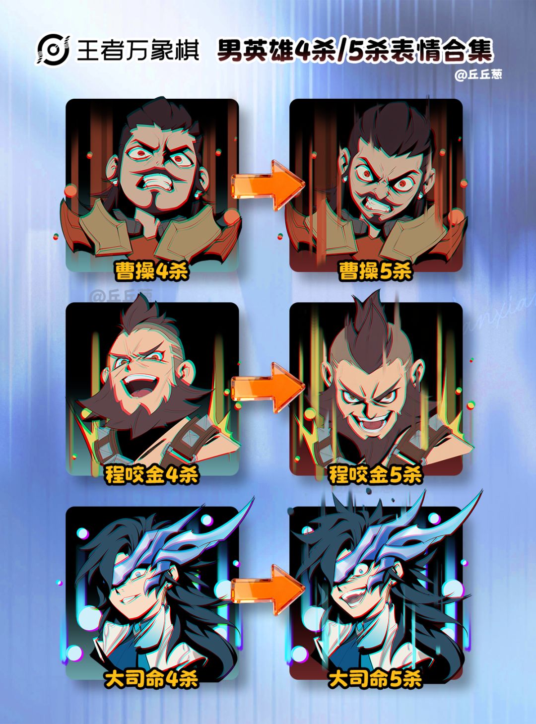 【王者万象棋】男英雄4杀5杀表情太狂了! 4