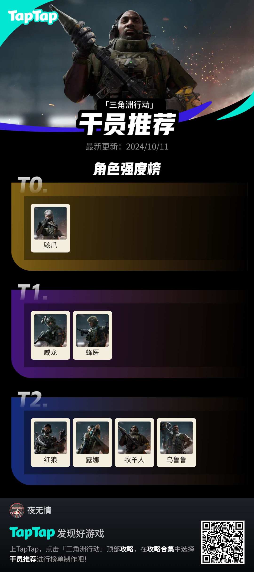 #三角洲行动干员推荐截图