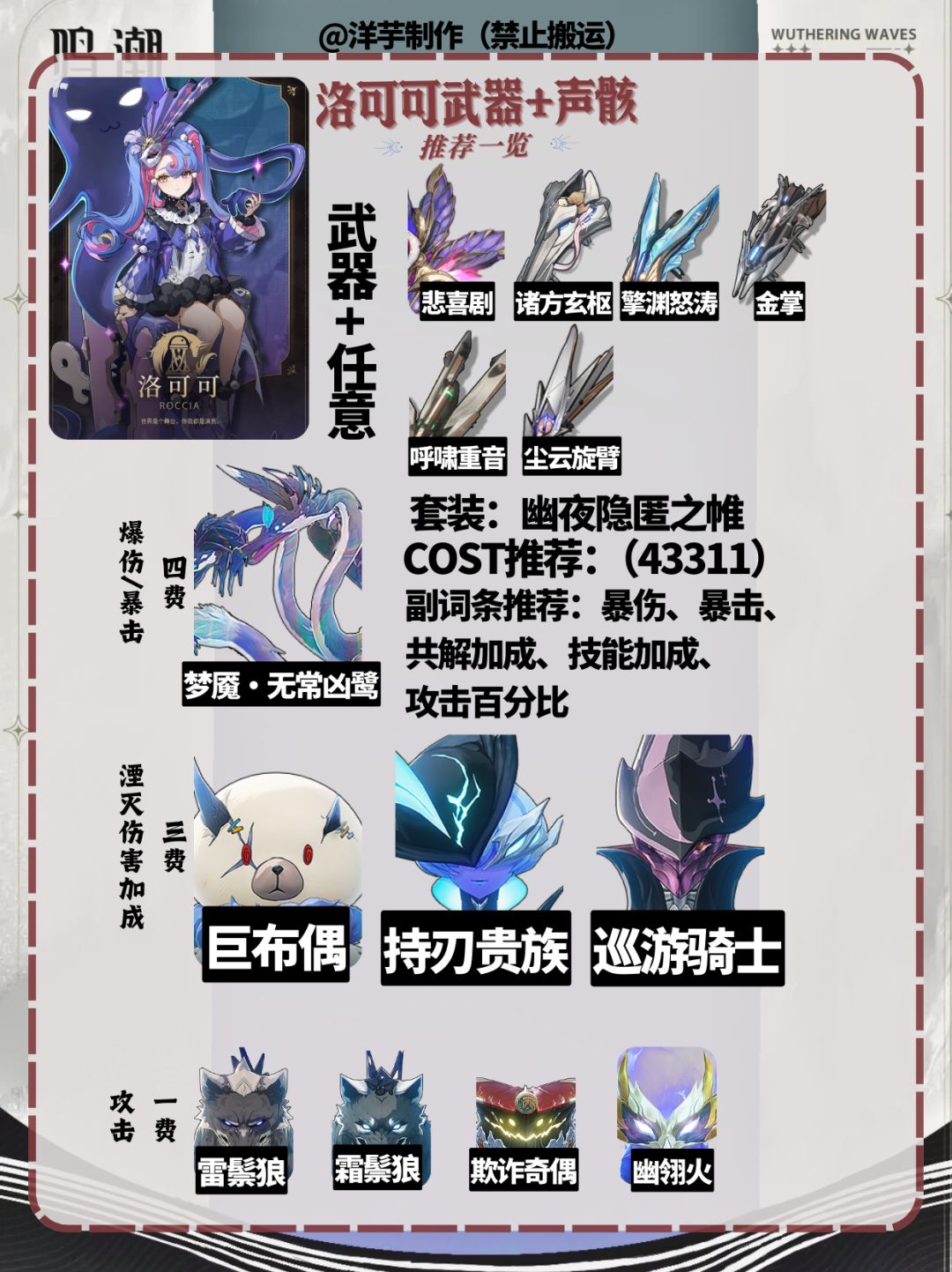 鸣潮V2.1 | 深渊深塔阵容推荐—【椿洛守】 2