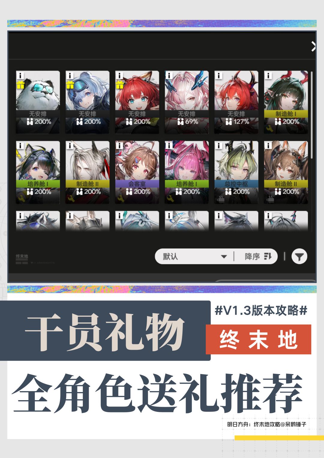 【终末地】1.3版本全角色送礼推荐截图