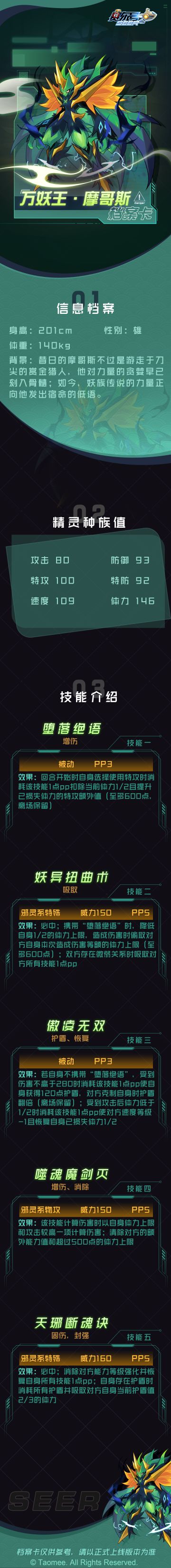 《赛尔号》万妖王·摩哥斯-精灵档案卡