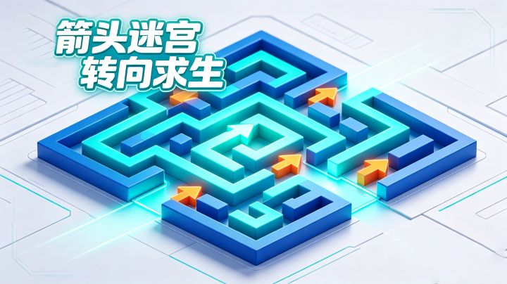 《箭头迷宫》操作极简,解压益智破解交错箭头迷宫截图