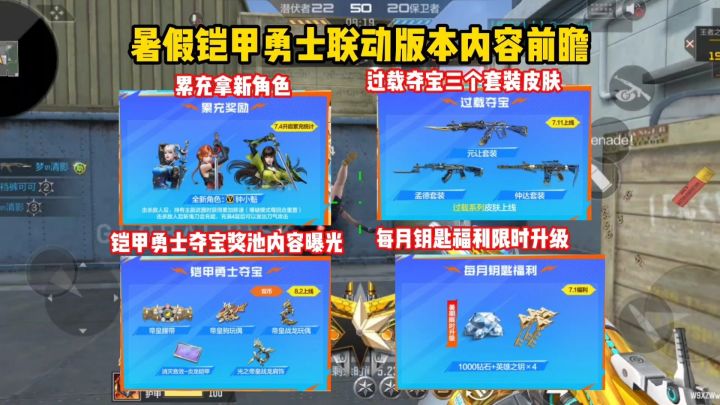 铠甲勇士夺宝奖池曝光,累充拿角色钟小魁,过载夺宝三个套装皮肤截图