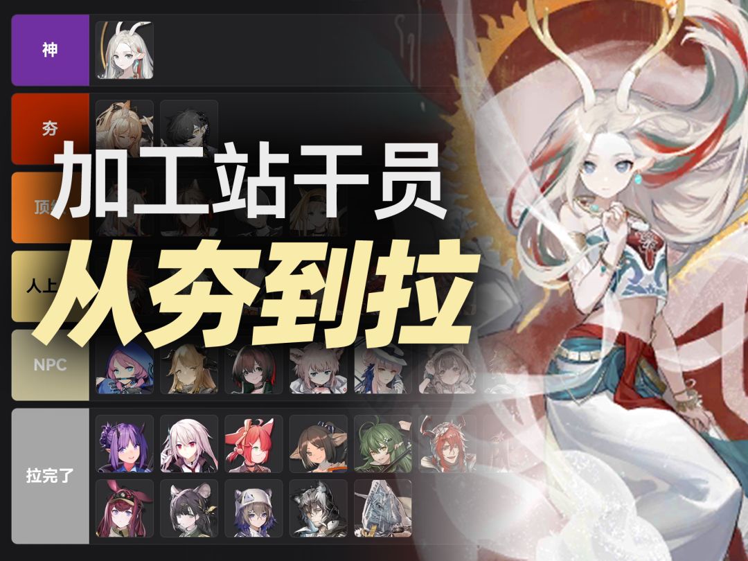 不知道上谁合适？加工站干员实力排名！截图