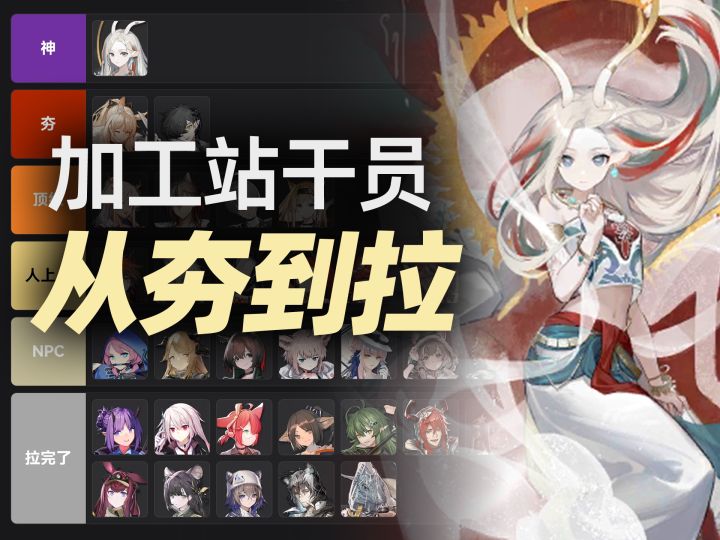 不知道上谁合适?加工站干员实力排名!截图