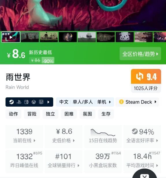 雨世界-新史低价 3