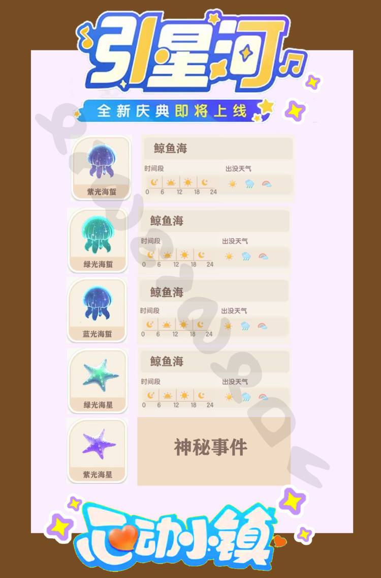 动小镇引星河庆典新增捕鱼指南 2