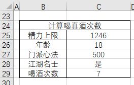 写了个自动计算喝了几瓶真酒的excel截图