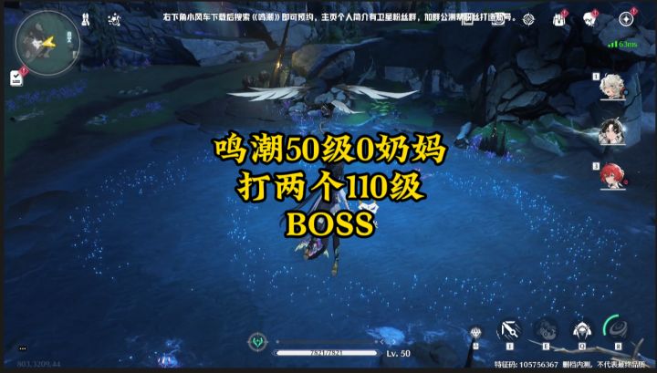 《鸣潮》50级0奶妈打俩110级BOSS截图