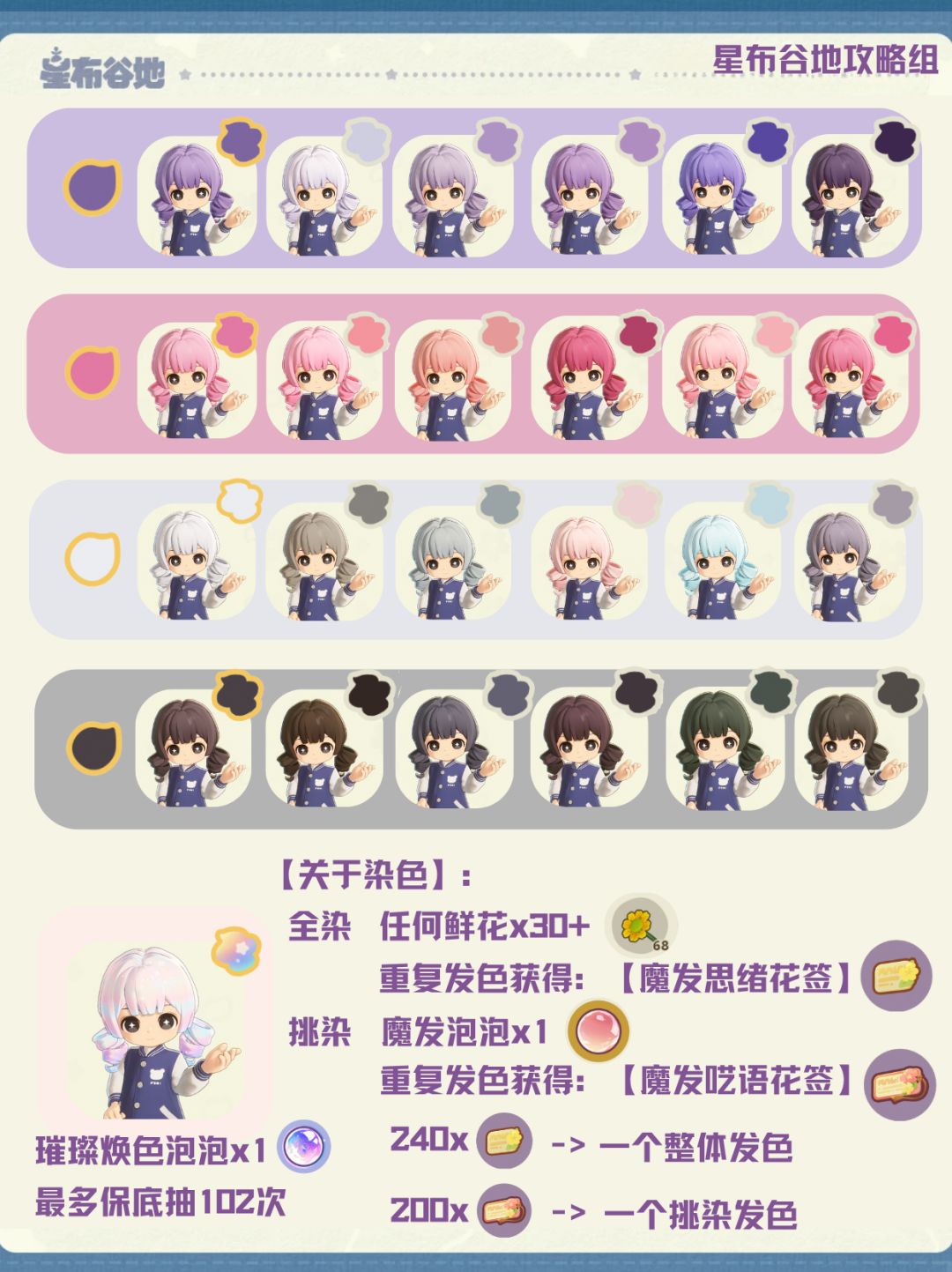 花卉染色最全攻略！含初始花朵色盘汇总 2