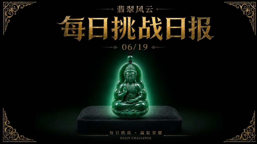 翡翠风云 ·每日挑战日报 2026年6月19日(周五) 1