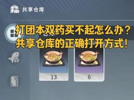 打团本用完双药怎么办？共享仓库的正确打开方式！
