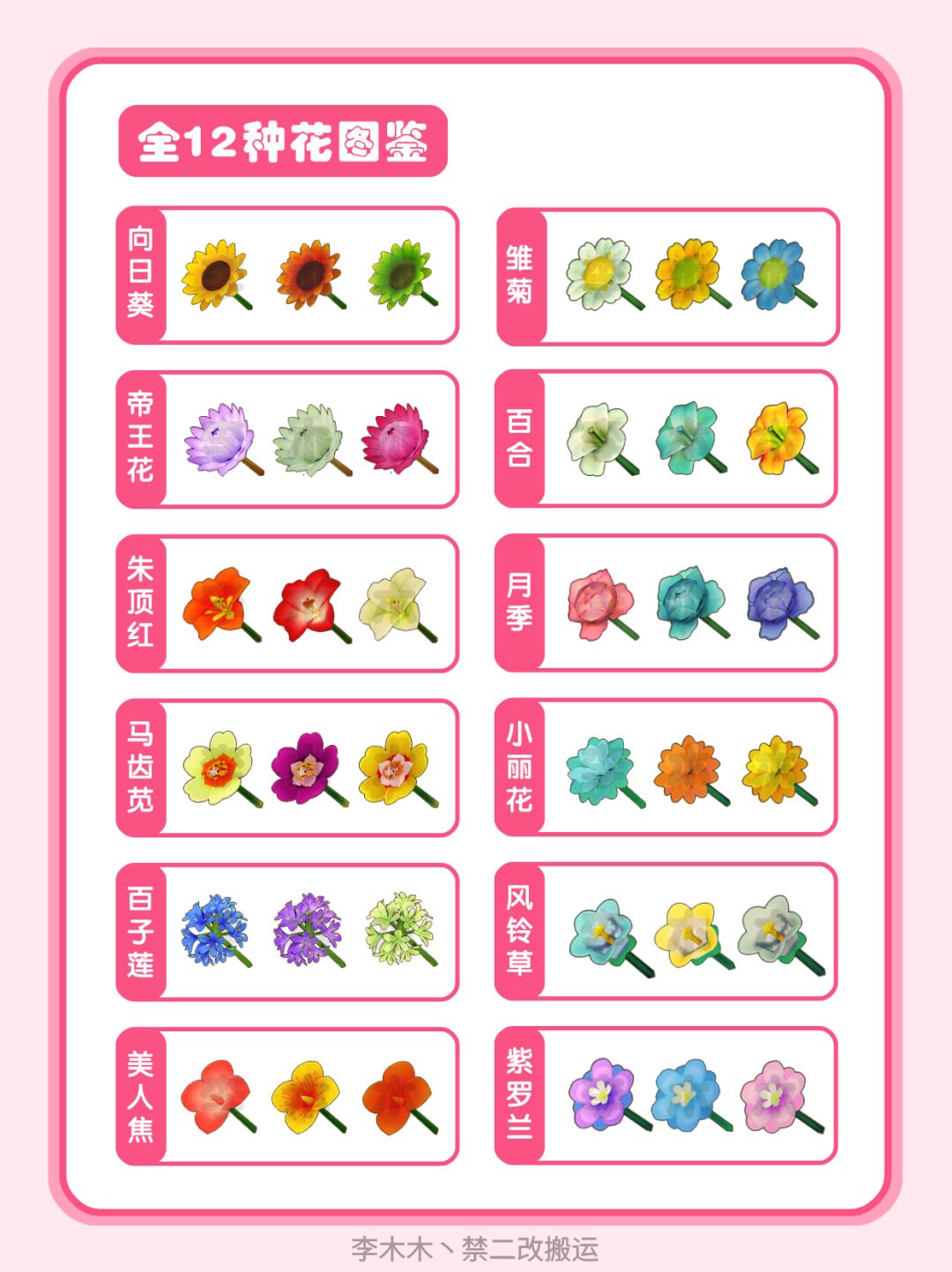 全12种花26色18盆栽 获取攻略 星布谷地1测 2