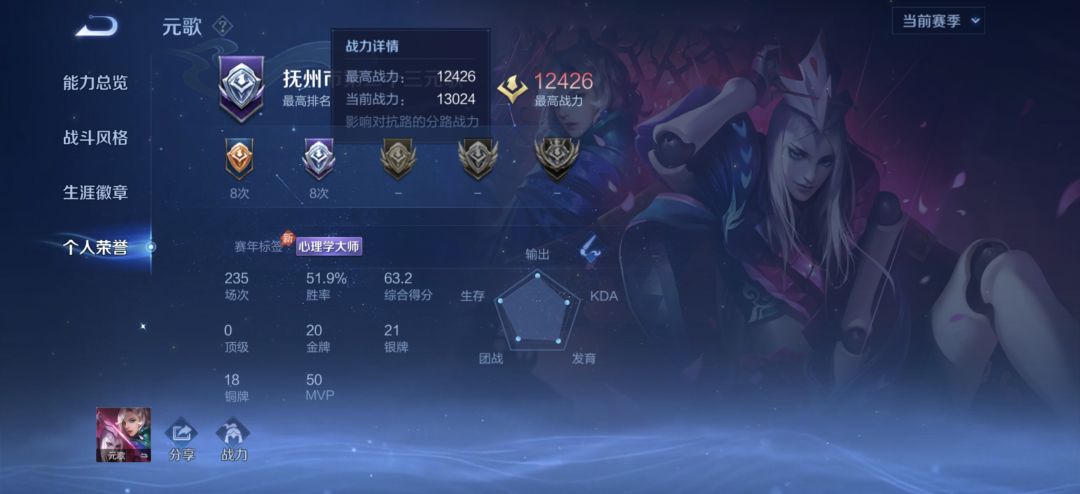 科研了一套元歌出装,大部分对局都可以 2