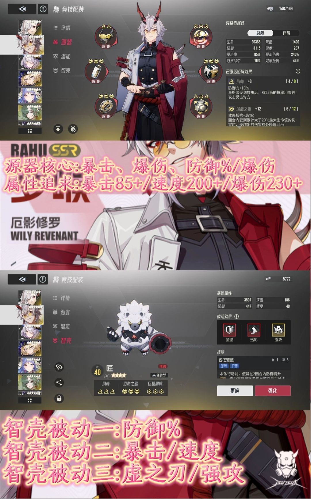 【伊瑟ss2攻略】罗喉竞技配置推荐。 2