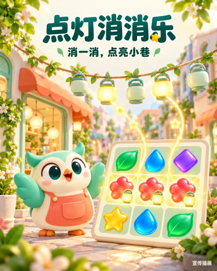 《点灯消消乐》：消着消着，小巷亮了截图