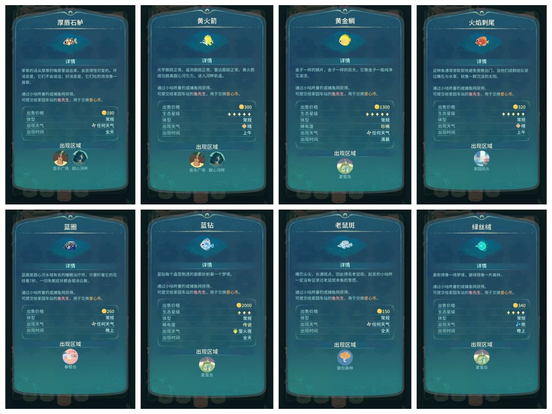 晚安森林鱼类全图鉴2.0版本 3