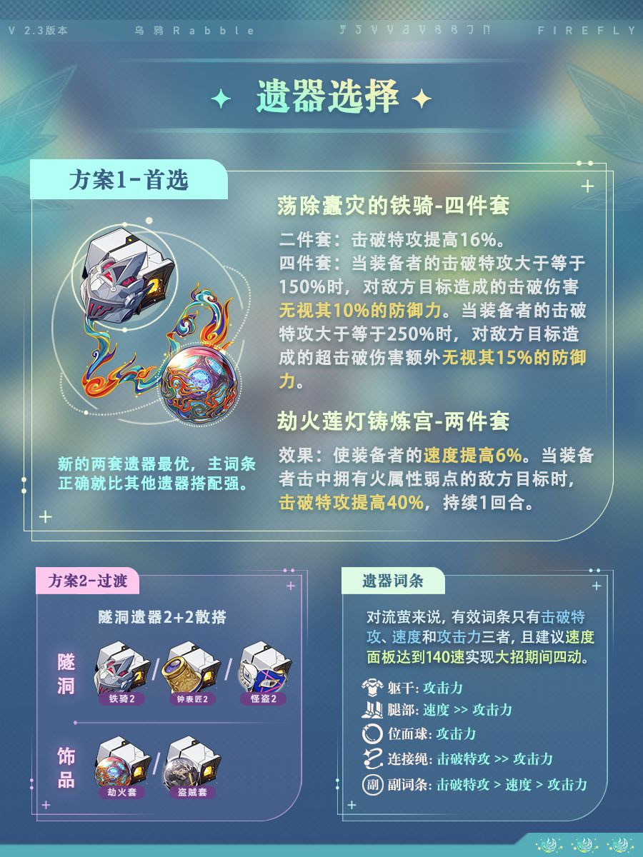 【V2.3攻略】流萤全方位角色攻略一图流 3