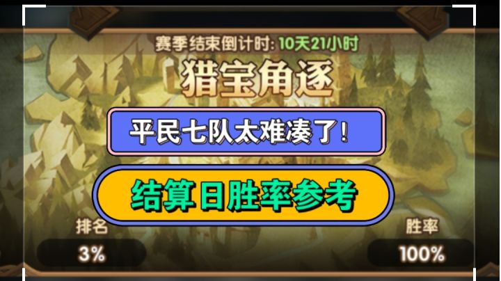 剑与远征 猎宝角逐平民七队参考-太卷了!截图