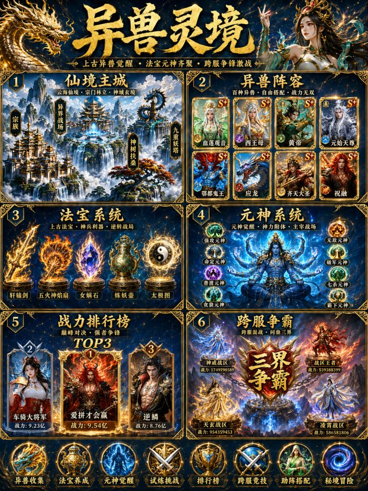 异兽收集仙侠《异兽灵境》新手养成思路,手把手搭建异兽阵容截图