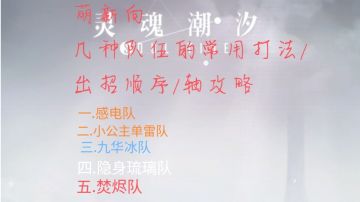 (萌新向）几种队伍的常用打法/出招顺序/轴攻略