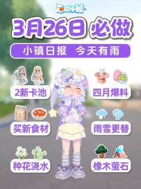 3月26日 新卡池 复活节泼水节活动爆料 下雨时间