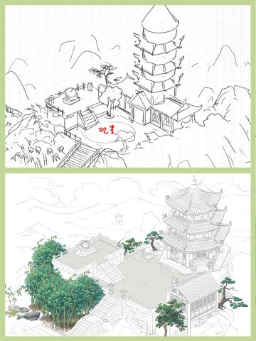 【观星台】真的很喜欢从草稿到线稿的变化
