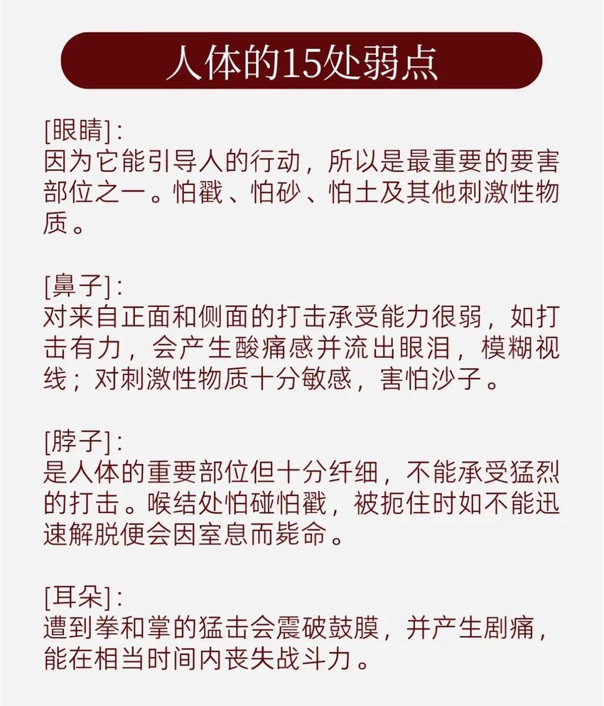 🌟青年大学习|人体的15处弱点🌟 2