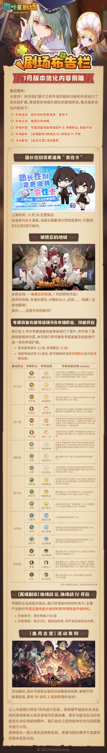 7月版本优化内容前瞻