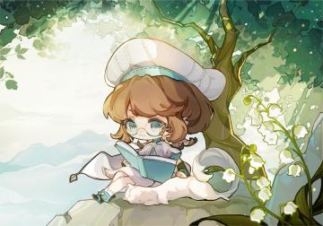 嘘~监督们不要打扰正在看书的阳铃呀~
听说她正在备考海临执业兽医，让我们先预祝阳铃考试成功吧！#游戏推荐#白荆回廊#二次元
