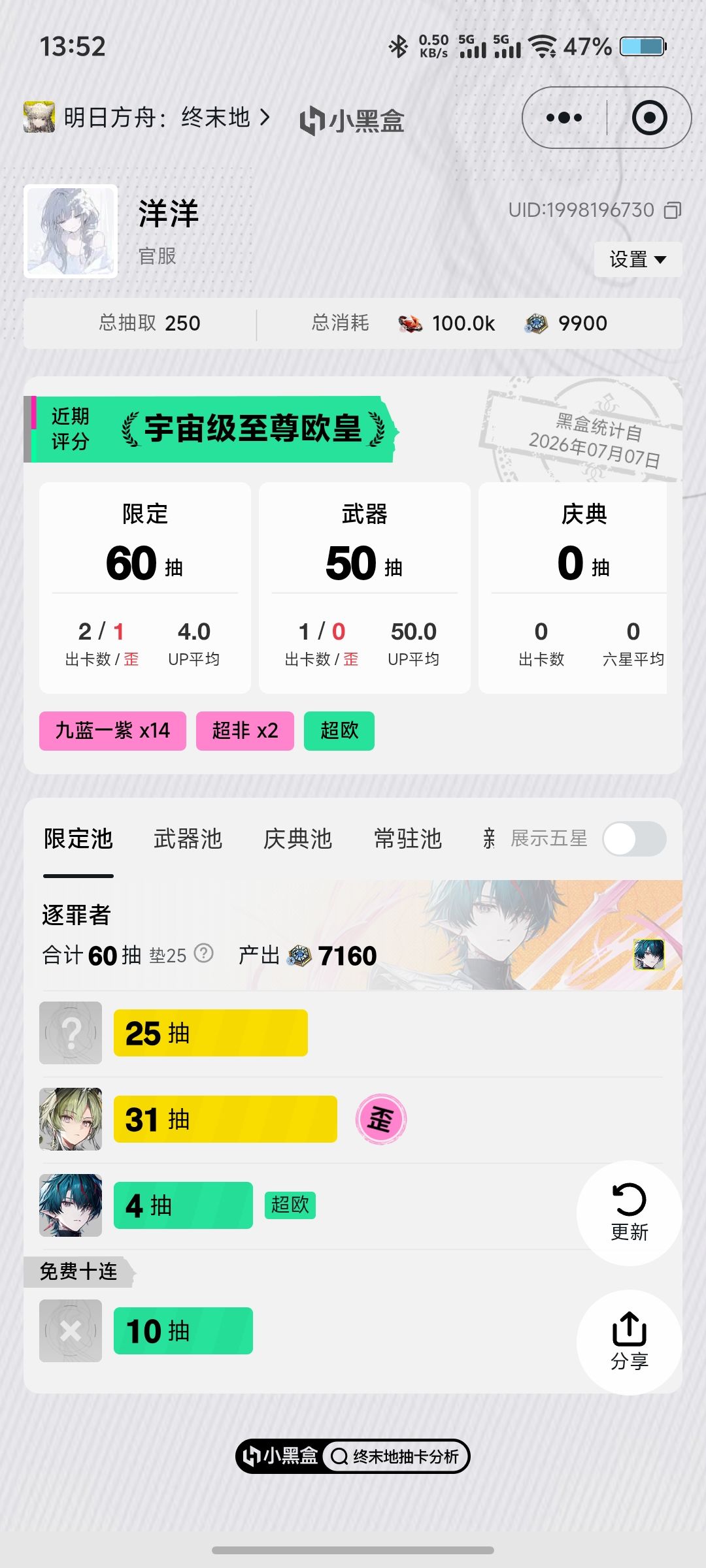 配对+抽卡规划求解 2