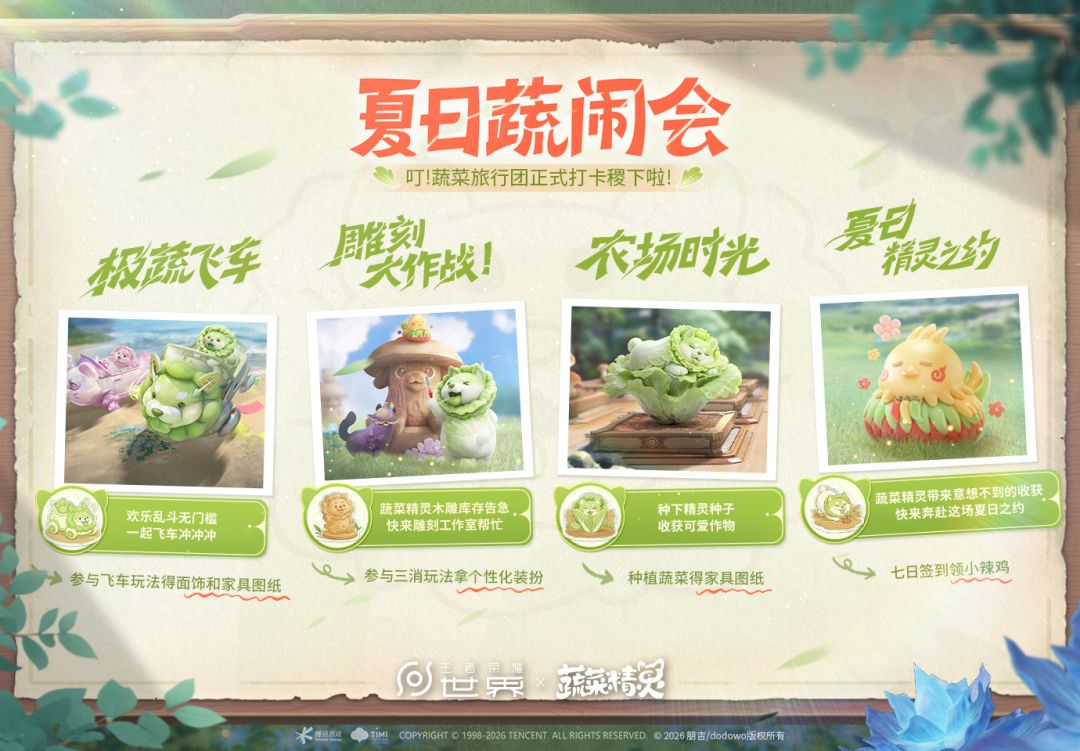 【王者荣耀世界】×【蔬菜精灵】联动信息合集来啦截图