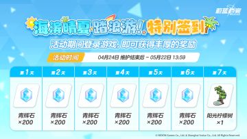 海滨晴夏踏浪游签到活动即将开始！