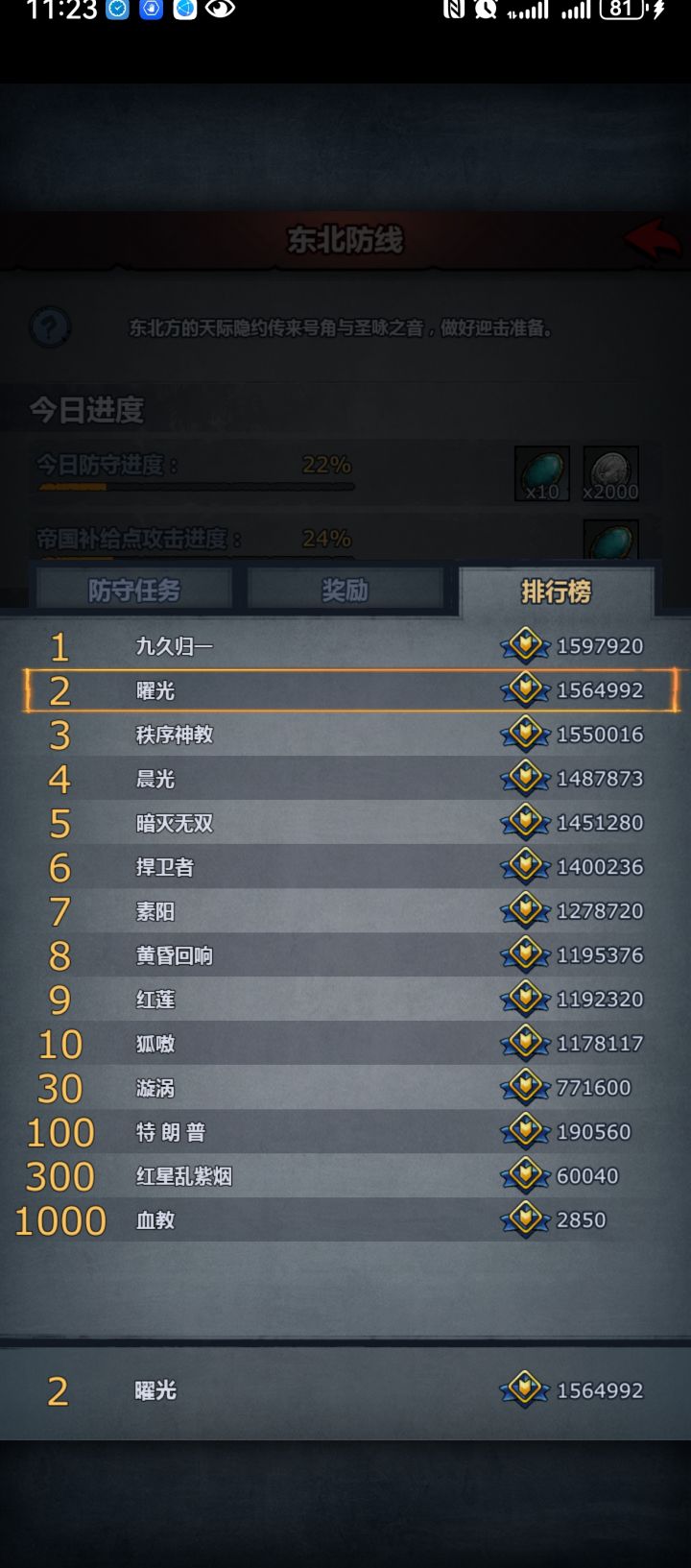 昨晚还在找各位大佬求攻略，今天上榜了截图