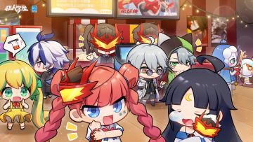 #非人学园#
三月伙伴们结伴来到有间大剧院，
来观看正热映的帝焰侠大电影。
老珺钟衡已万事俱备，
判官九千岁还在研究什么... ...
豁！这边好多帝焰侠周边！
蟹酱和灵感大王戴着变身器和两锋戈无比神气，
可惜面前的雨师一心等电影开场... ...
喂！嫦娥醒醒！
电影即将开场！
准备好一睹帝焰侠的传奇故事吧！
—————— ฅ՞••՞ฅ———————
哟呼！非人学园官方QQ群现已建立！
想找好伙