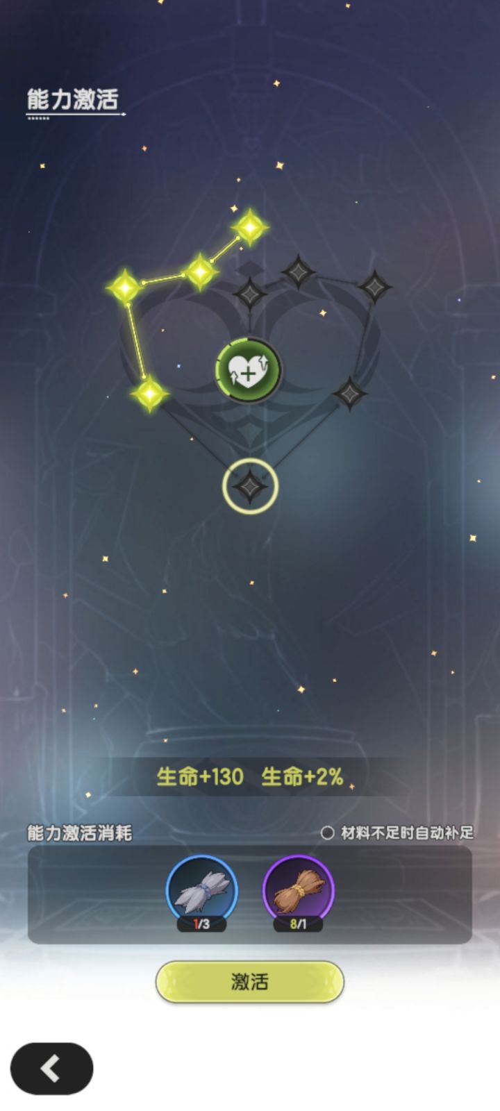 我没有蓝色羊毛了,但是勾选旁边的自动补足材料,它就有了,这是怎么回事?截图