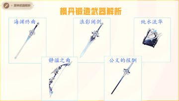 【V4.0攻略】#其他攻略#枫丹锻造武器全面解析
