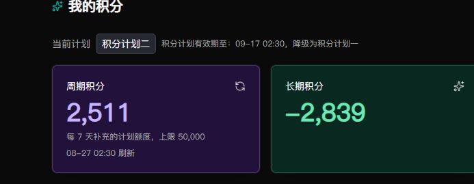 积分使用注意事项截图