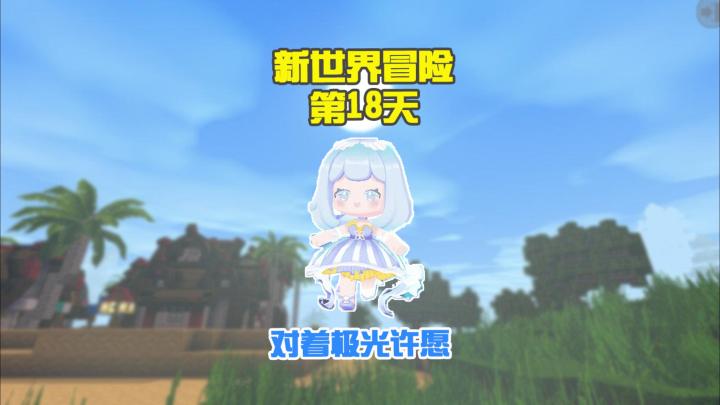 迷你世界蜜糖:新世界冒险日记Day18对着极光许愿截图
