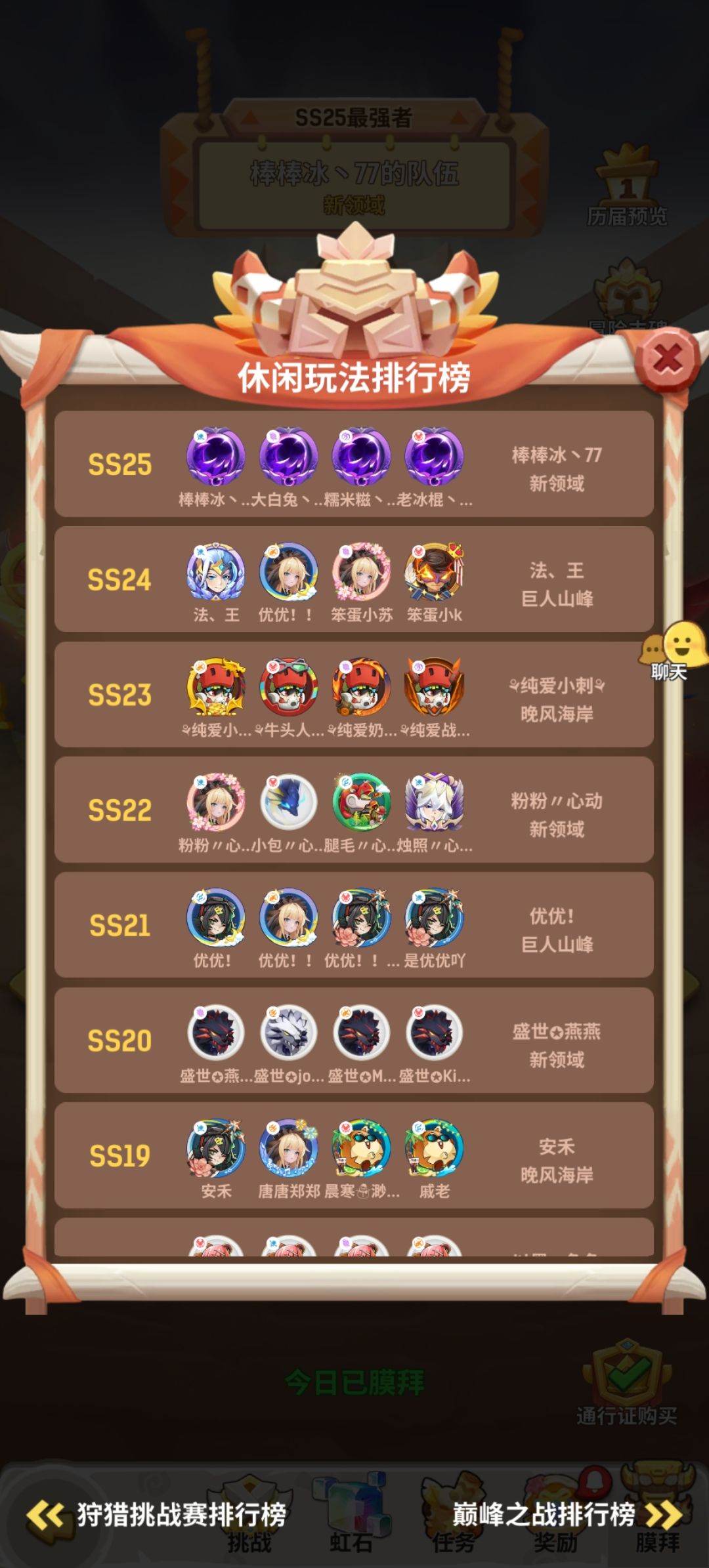 拿不了巅峰冠军就拿休闲冠军！ 2