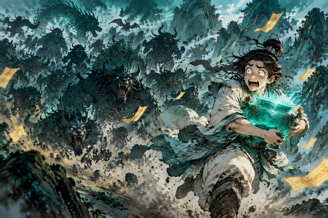 🏃杂役弟子的一天:抱灵盆、逃妖潮、绝境开大⚔️🪙 1