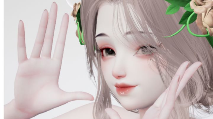 新出的染色真绝,我女鹅像花仙子截图