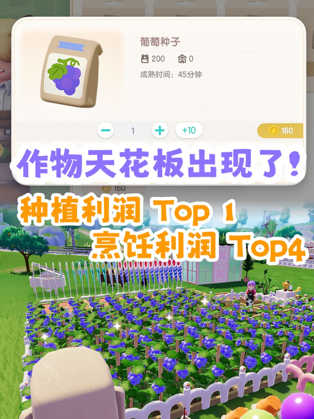 心动小镇🍇新品葡萄种植烹饪利润它来了！截图