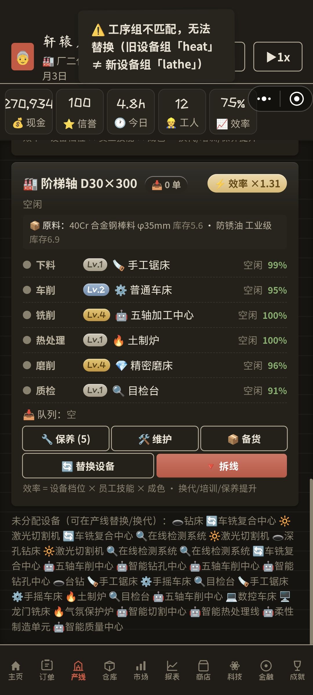 工序设备换不了 2